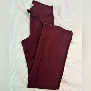 TNA maroon waffle yoga pants